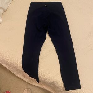 Lululemon wunder under capri leggings navy